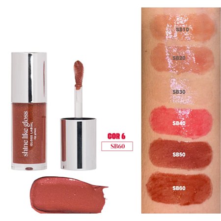 GLOSS LABIAL SHINE LIKE HB-L6408-6 RUBY ROSE BLOW