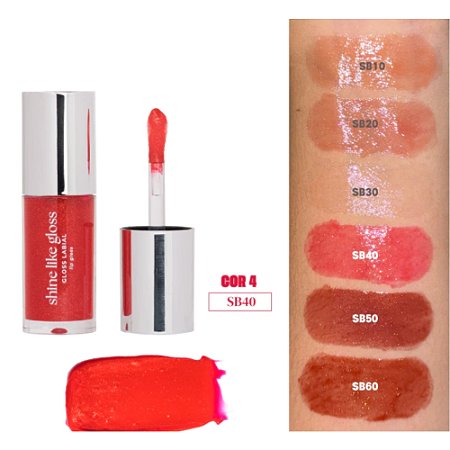 GLOSS LABIAL SHINE LIKE HB-L6408-4 RUBY ROSE BLOW
