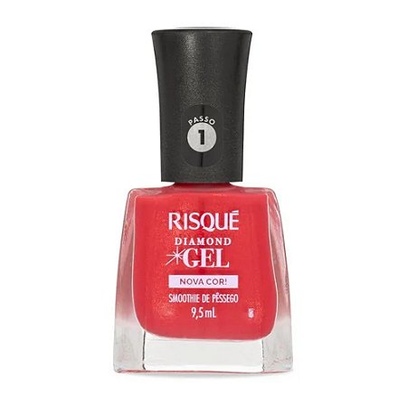 ESMALTE CINTILANTE DIAMOND GEL SMOOTHIE DE PÊSSEGO RISQUÉ