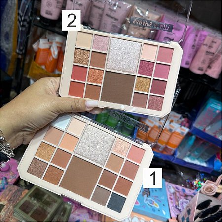 PALETA DE SOMBRAS, ILUMINADOR E CONTORNO S6470 SARAH'S BEAUTY