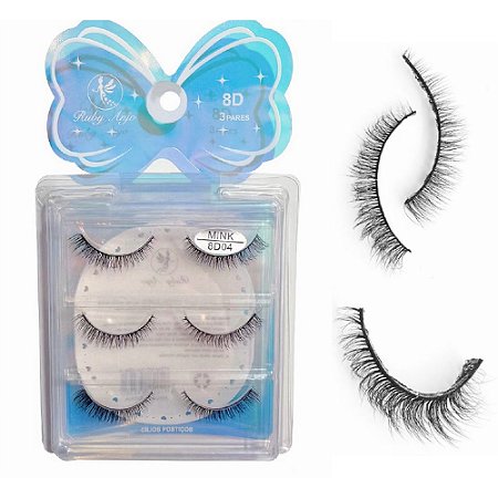 CÍLIOS POSTIÇOS 3 PARES RA-654-3 RUBY ANJO