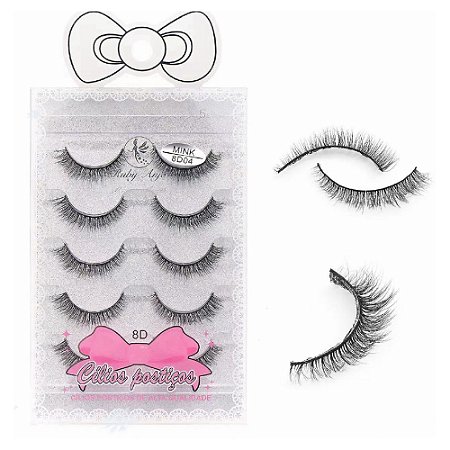 CÍLIOS POSTIÇOS 5 PARES RA-666-5 RUBY ANJO