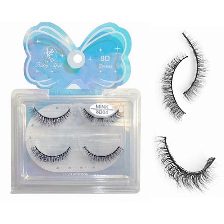 CÍLIOS POSTIÇOS 2 PARES RA-654-2 RUBY ANJO