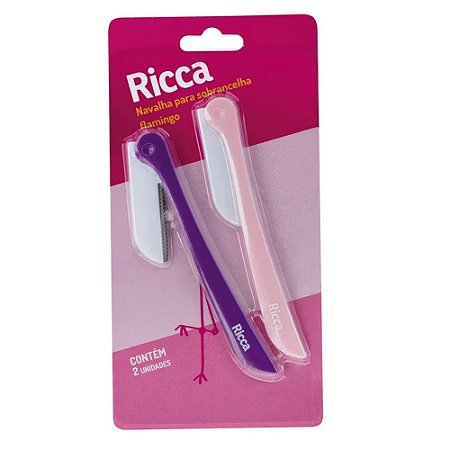 KIT 2 NAVALHAS DOBRÁVEIS PARA SOBRANCELHAS 1658 RICCA