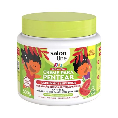 CREME DE PENTEAR MELANCIA CACHINHOS DEFINIDOS 500G 32676 SALON LINE