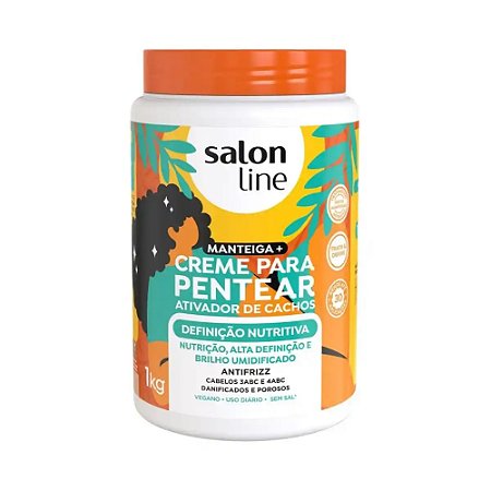 CREME DE PENTEAR ATIVADOR DE CACHOS DEFINIÇÃO NUTRITIVA 1KG 32616 SALON LINE