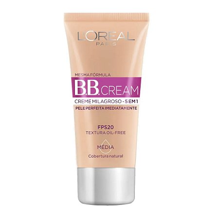 B.B. CREAM 5 EM 1 FPS 20 COR CLARA 30ML L'ORÉAL