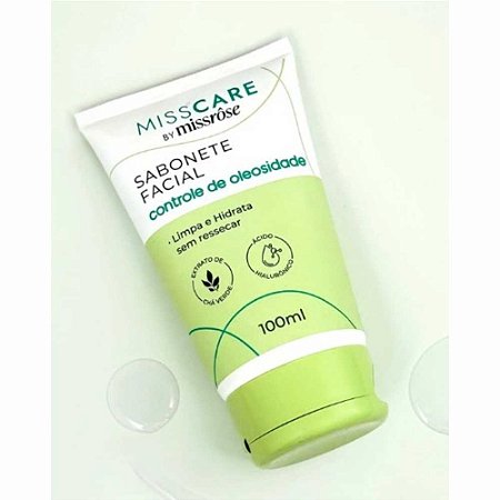 SABONETE FACIAL CONTROLE DE OLEOSIDADE 100ML MISS ROSE