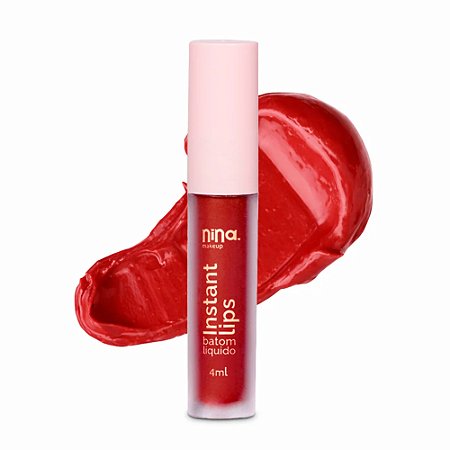 BATOM LÍQUIDO INSTANT LIPS RUBI NINA MAKEUP