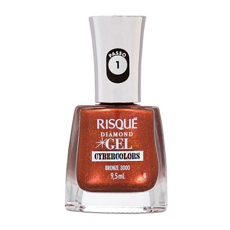 ESMALTE METALIZADO DIAMOND GEL CYBERCOLORS BRONZE 3000 RISQUÉ