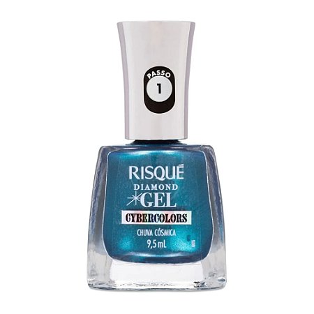 ESMALTE METALIZADO DIAMOND GEL CYBERCOLORS CHUVA CÓSMICA RISQUÉ