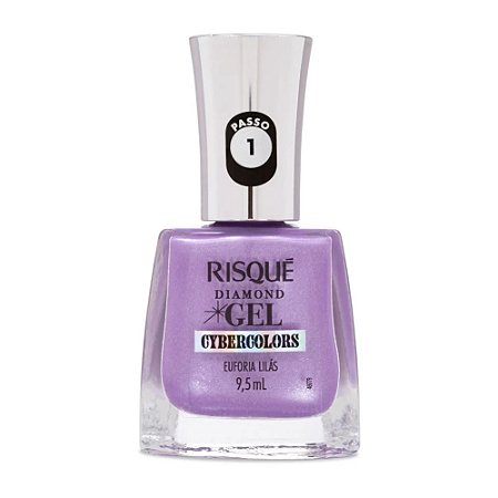 ESMALTE METALIZADO DIAMOND GEL CYBERCOLORS EUFORIA LILÁS RISQUÉ