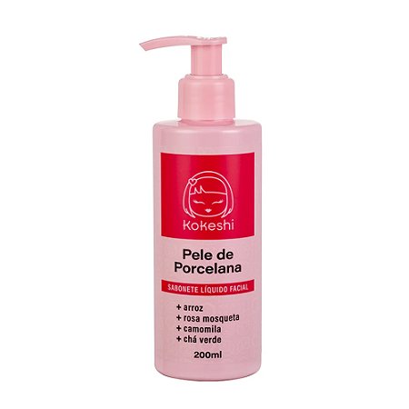 SABONETE LÍQUIDO FACIAL PELE DE PORCELANA 200ML KOKESHI