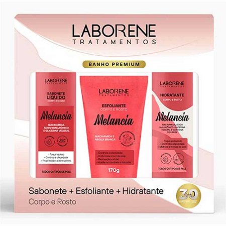 KIT PRESENTE BANHO PREMIUM 3 ITENS MELANCIA LABORENE