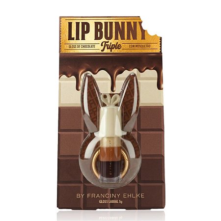 GLOSS LIP BUNNY TRIPLE COM MOSQUETÃO BY FRANCINY EHLKE