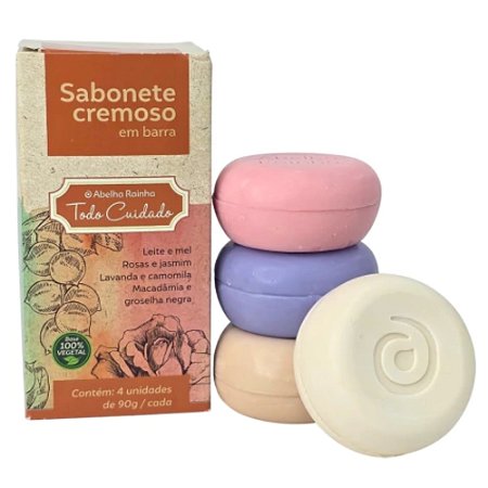 CAIXA 4 SABONETES EM BARRA ABELHA RAINHA