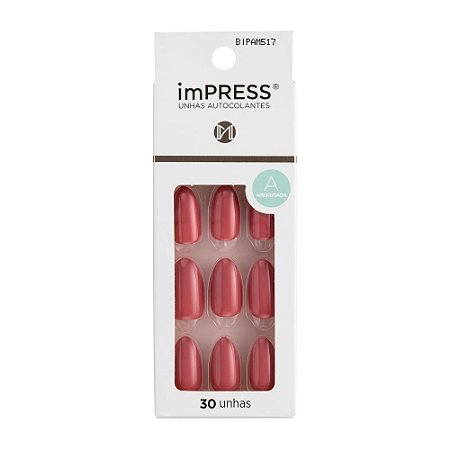 UNHAS POSTIÇAS AUTO COLANTES AMENDOADA ROSE QUARTZ KISS NEW YORK