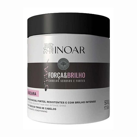 MÁSCARA FORÇA E BRILHO 500G INOAR