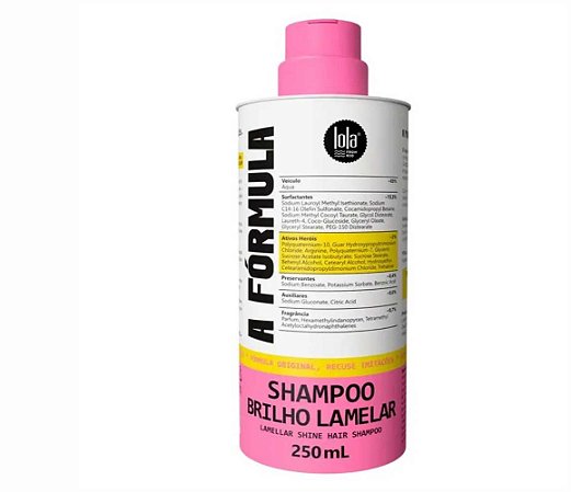 SHAMPOO BRILHO LAMELAR A FÓRMULA 250ML LOLA