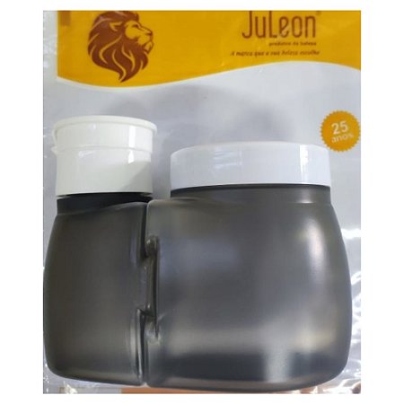 PORTA DOSADOR ACETONA COM PORTA ALGODÃO CINZA 4369 JULEON