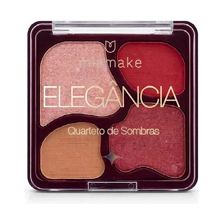 QUARTETO DE SOMBRAS ELEGÂNCIA 596 COR 1 CREPÚSCULO MIAMAKE