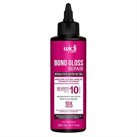 MÁSCARA LÍQUIDA LAMELAR BOND GLOSS REPAIR 200ML 4382 WIDI CARE