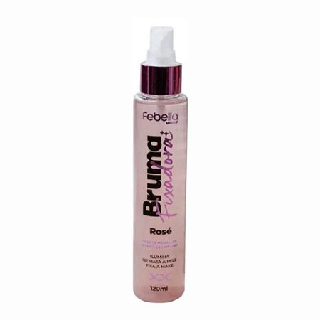 BRUMA FIXADORA EFEITO ILUMINADOR ROSÉ BFR00125 120ML FEBELLA