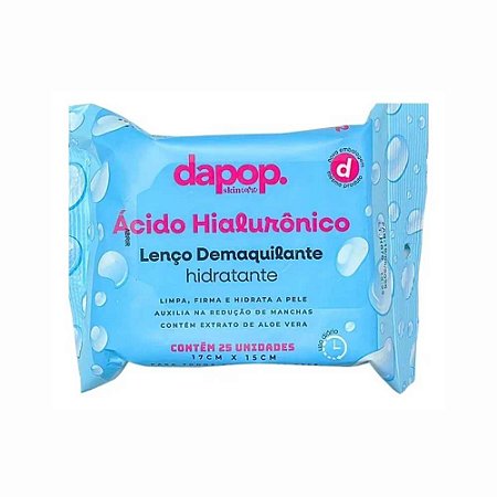 LENÇO DEMAQUILANTE ÁCIDO HIALURÔNICO 25 UNIDADES DP 2345 DAPOP
