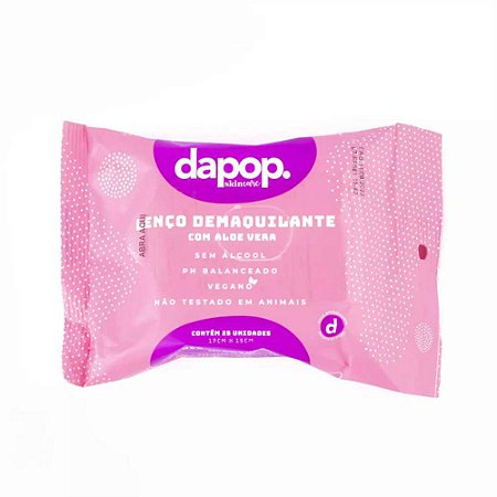 LENÇO DEMAQUILANTE COM ALOE VERA 25 UNIDADES DP2224 DAPOP