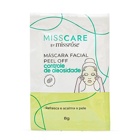 MÁSCARA FACIAL PEEL OFF CONTROLE DE OLEOSIDADE 8G MISS RÔSE