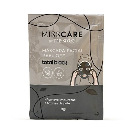 MÁSCARA FACIAL PEEL OFF TOTAL BLACK 8G MISS RÔSE