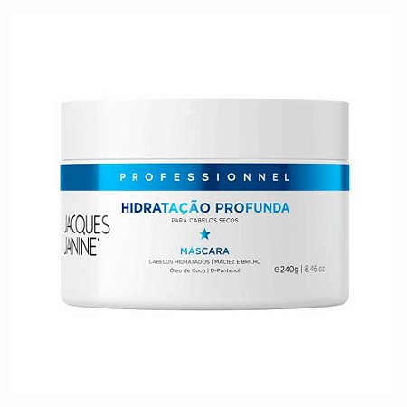 MÁSCARA HIDRATAÇÃO PROFUNDA CABELOS SECOS 240G JACQUES JANINE