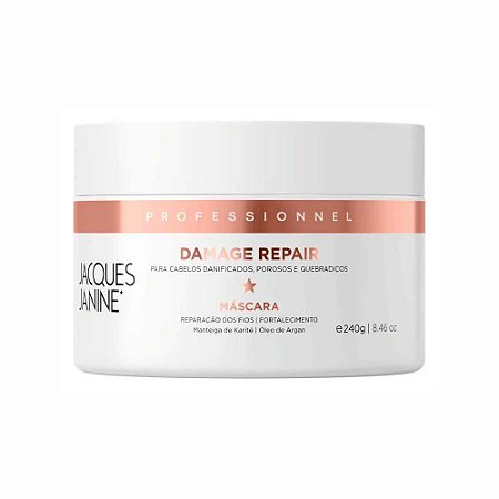 MÁSCARA DAMAGE HAIR CABELOS DANIFICADOS 240G JACQUES JANINE