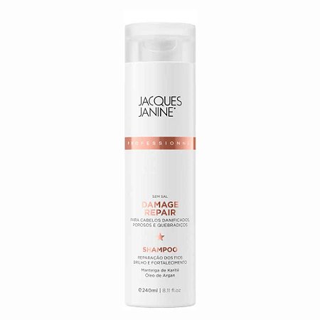 SHAMPOO DAMAGE REPAIR REPARAÇÃO DOS FIOS 240ML JACQUES JANINE