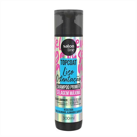 SHAMPOO PRIMER TOPCOAT LISO OSTENTAÇÃO 33594 300ML SALON LINE