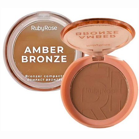 BRONZER COMPACTO AMBER BRONZE HONEY GLOW HB-M202-2 RUBY ROSE