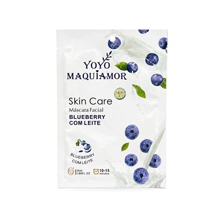 MÁSCARA FACIAL BLUEBERRY COM LEITE 25ML YOYOMAQUIAMOR
