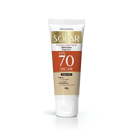 PROTETOR SOLAR FACIAL BEGE CLARO FPS 70 40G ABELHA RAINHA