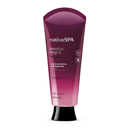 LOÇÃO HIDRATANTE NATIVA SPA AMEIXA NEGRA 200ML OBOTICÁRIO
