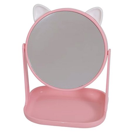 ESPELHO REDONDO BASE DE PLÁSTICO GATINHO QS479