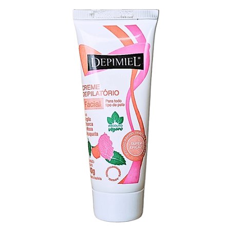 CREME DEPILATÓRIO CORPORAL ARGILA BRANCA E ROSA MOSQUETA 1345 120G DEPIMIEL