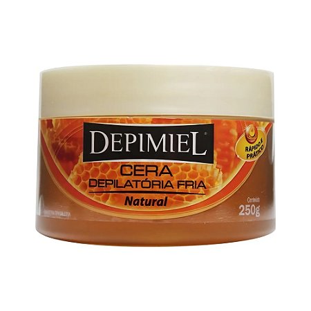 CERA DEPILATÓRIA FRIA NATURAL 1414 250G DEPIMIEL