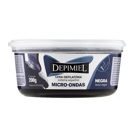 CERA DEPILATÓRIA NEGRA MICROONDAS SÓ 1 MINUTO 1165 200G DEPIMIEL