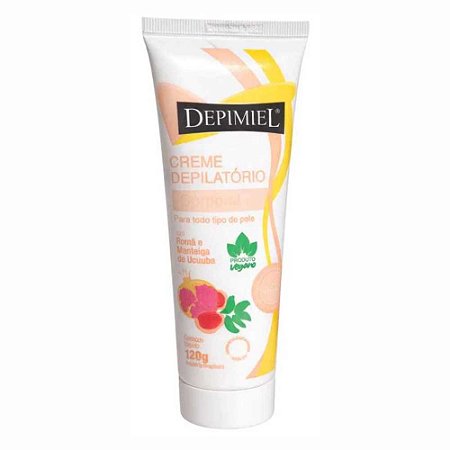 CREME DEPILATÓRIO CORPORAL ROMÃ E MANTEIGA DE UCUUBA 1355 120G DEPIMIEL