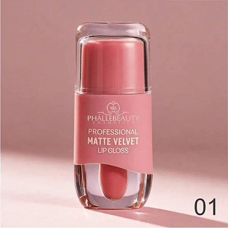 LIP GLOSS MATTE VELVET COR 1 PH5039 PHALLEBEAUTY