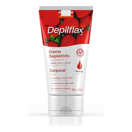 CREME DEPILATÓRIO CORPORAL MORANGO 100G DEPILFLAX