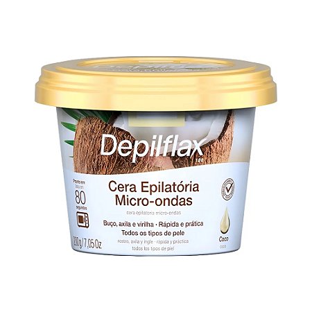 CERA EPILATÓRIA MICRO-ONDAS COCO 100G DEPILFLAX