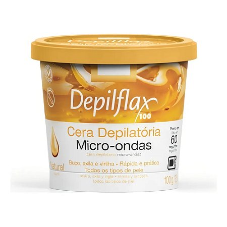 CERA EPILATÓRIA MICRO-ONDAS NATURAL 100G DEPILFLAX