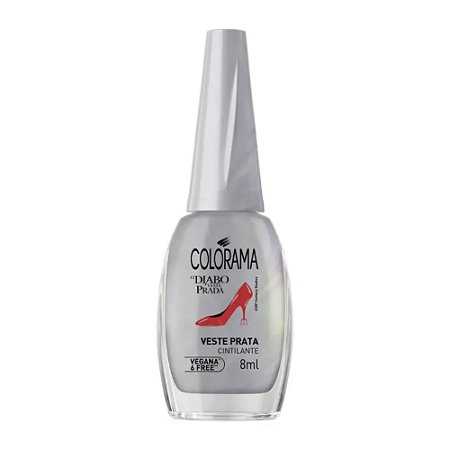 ESMALTE CINTILANTE DIABO VESTE PRADA VESTE PRATA COLORAMA