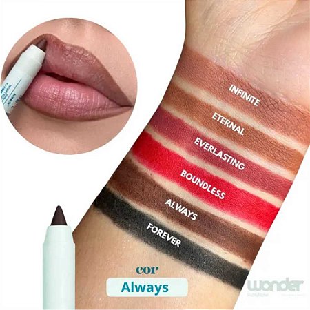 LÁPIS LABIAL WONDER TIMELESS ALWAYS HB-6701-5 RUBY ROSE
